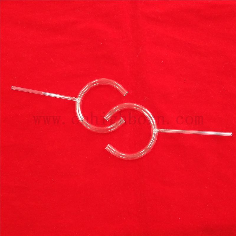 C kształt przezroczysty spersonalizowany kwarcowy krzemionka szklana rurka