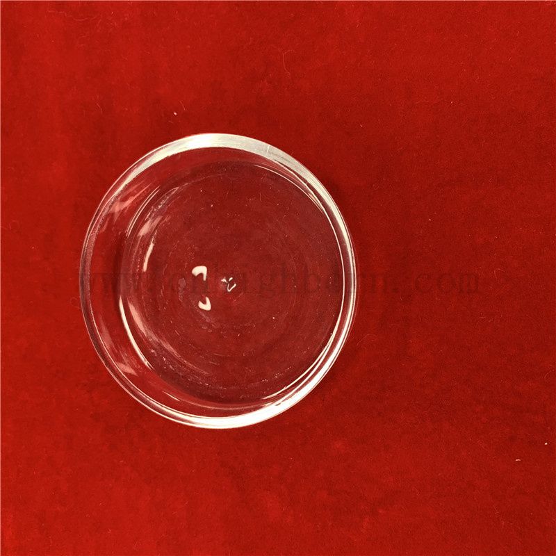 Laboratorium Użyj odporności na ciepło przezroczyste okrągłe kwarcowe szklane danie Petriego