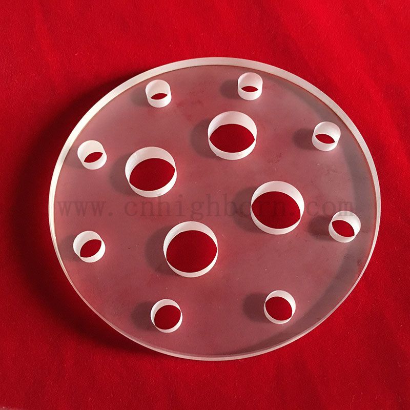 Laserowe wiertło okrągły szklany panelu kwarcowy JGS2 z otworem