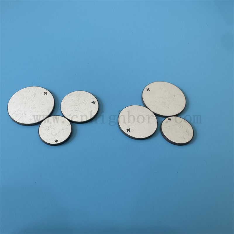 Piezoelektryczna ceramiczna ultradźwiękowa płyta piękności dwustronna dysk ceramiczny elektrodowy