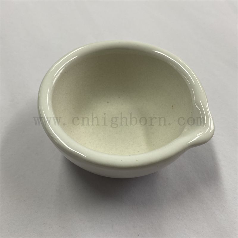 Porcelanowa moździerz i tłuczenie szkolnego szkolnego szlifowania miski z wylewką