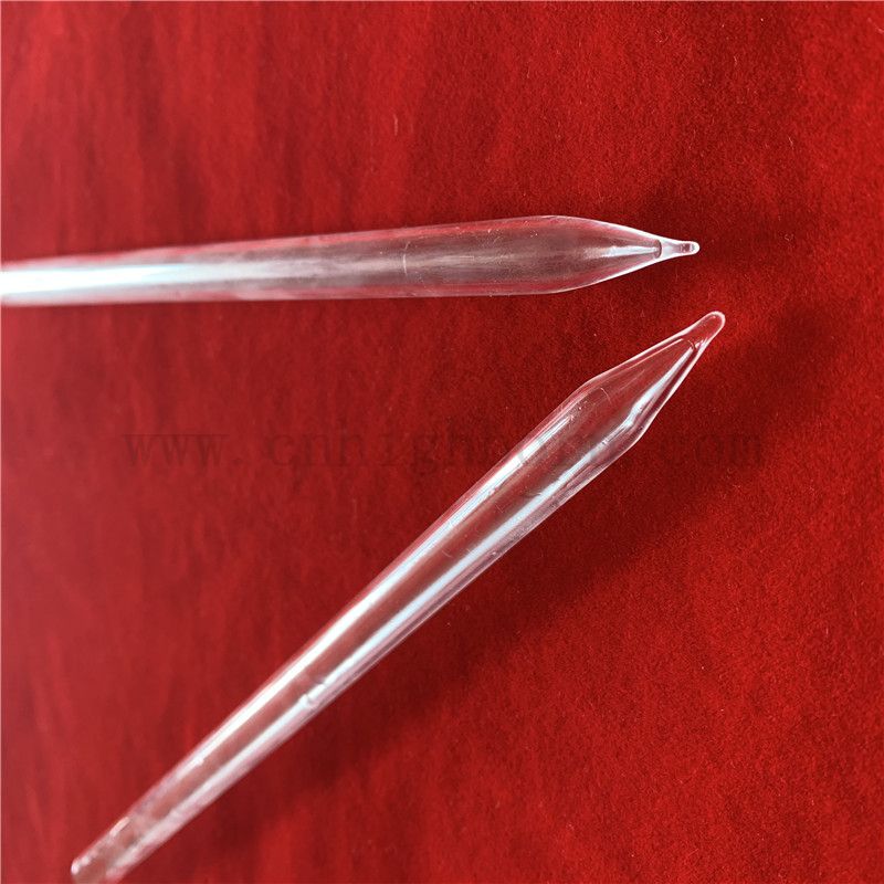 Odporność na ciepło przezroczystość rurki o wysokiej czystości kwarcowej rurka krzemionkowa szklana rura z końcami punktów