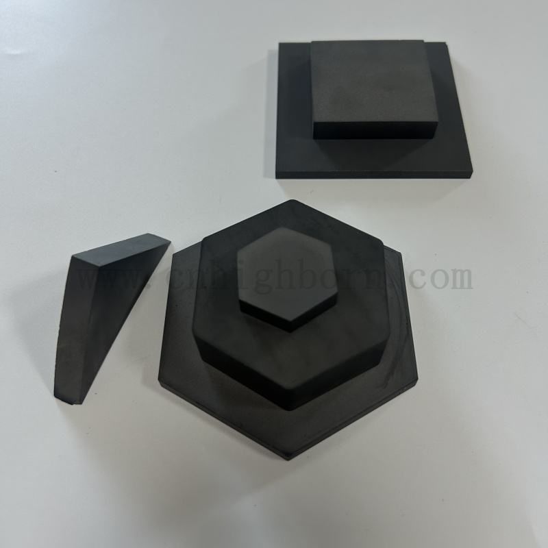 Dostosowany wysoki twardość boru węglika sześciokątna arkusz ochrony B4C ceramiczny