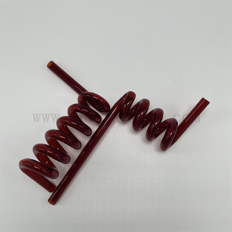 Dostosowana czerwona spiralna krzemionka kwarcowa szklana rurka