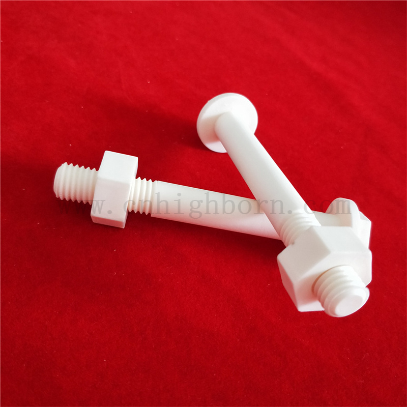 Dostosowana śruba śruby sześciokątnej M6 Izolacja nakrętki AL2O3 śruba ceramiczna