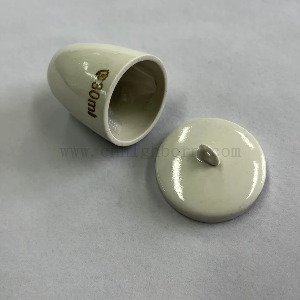 30 ml Gooch Crucible Laboratory Użyj porcelanowy tygiel ceramiczny z pokrywką 