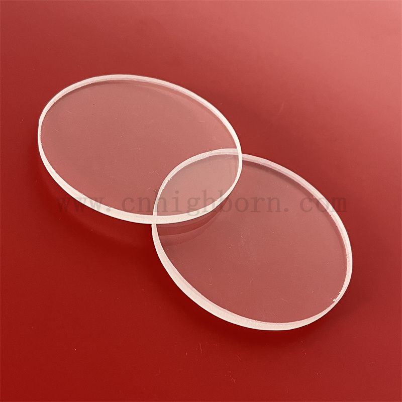 Przezroczysta czystość przezroczysty kirle krzemionkowy szklany panelu okrągły dysk kwarcowy