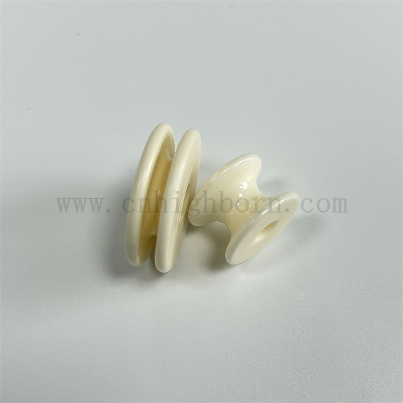 Odporna na zużycie tlenku tkaninowa ceramiczna oczy AL2O3 Ceramiczna przędza z drutu przewodnika przewodnika w rolce wałka obrotowa część maszyny