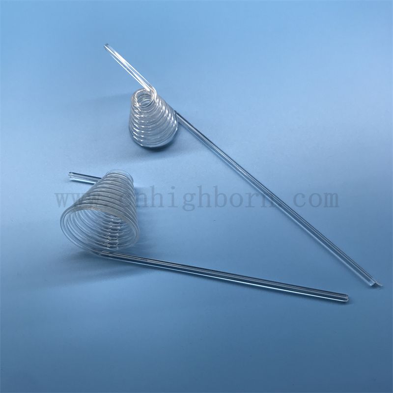 Odporność na ciepło przezroczystą spiralną kwarcową kwarcową rurę szklaną krzemionki