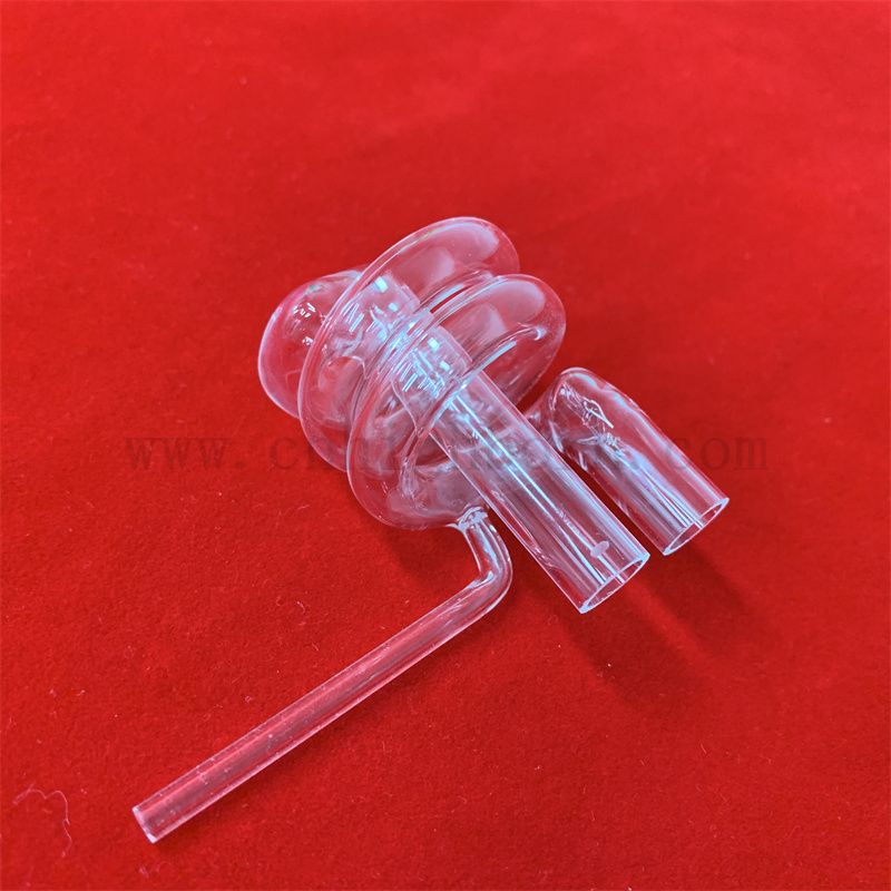 Odporność na ciepło dostosowane przezroczystą kwarcową kwarcową rurkę z cewki krzemionkowej