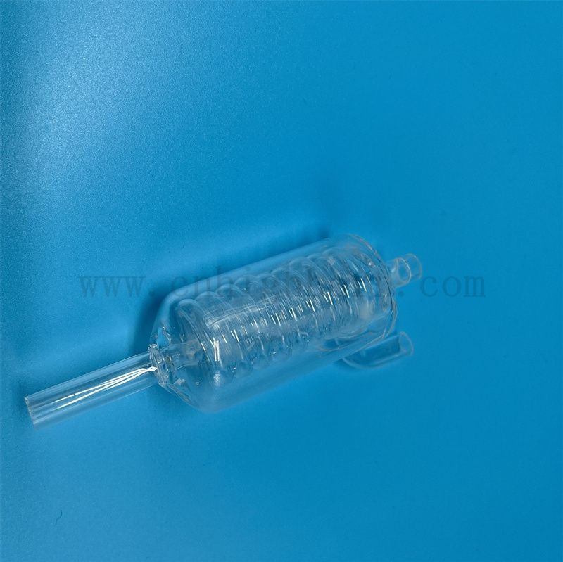 Dostosowywanie Wysokiej temperatury Przezroczysta kwarcowa rura szklana przezroczona rura skraplacza krzemionkowa.