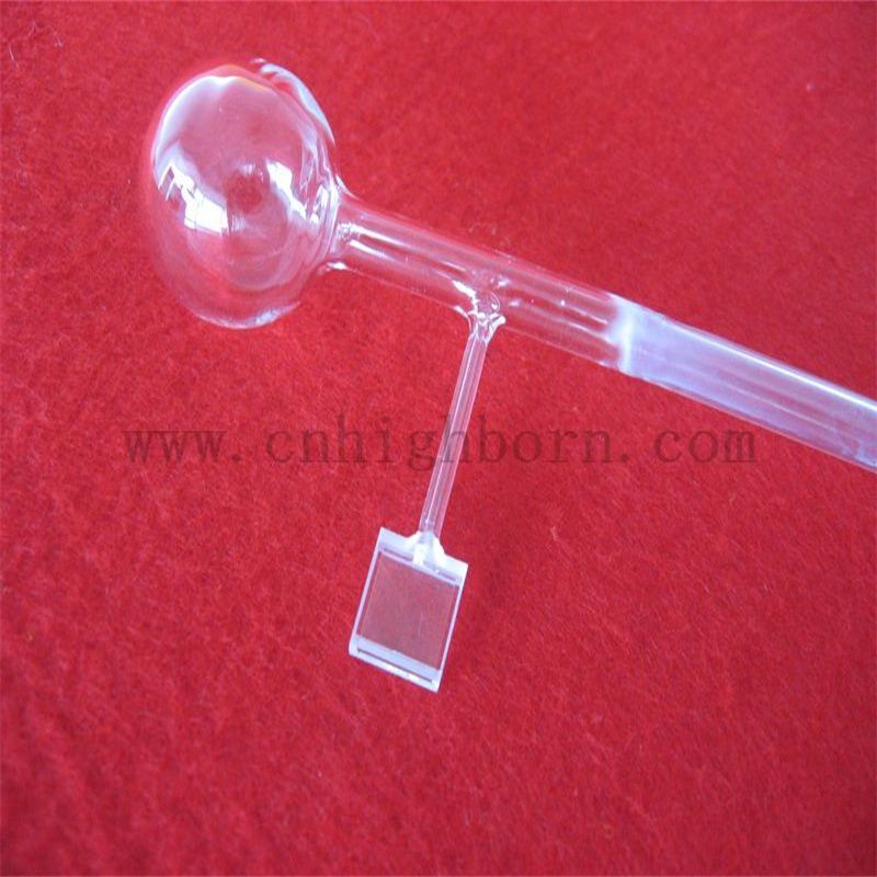 Laboratoryjna komórka kwarcowa 2 boki czysty szklana kuwetka do spektrofotometru