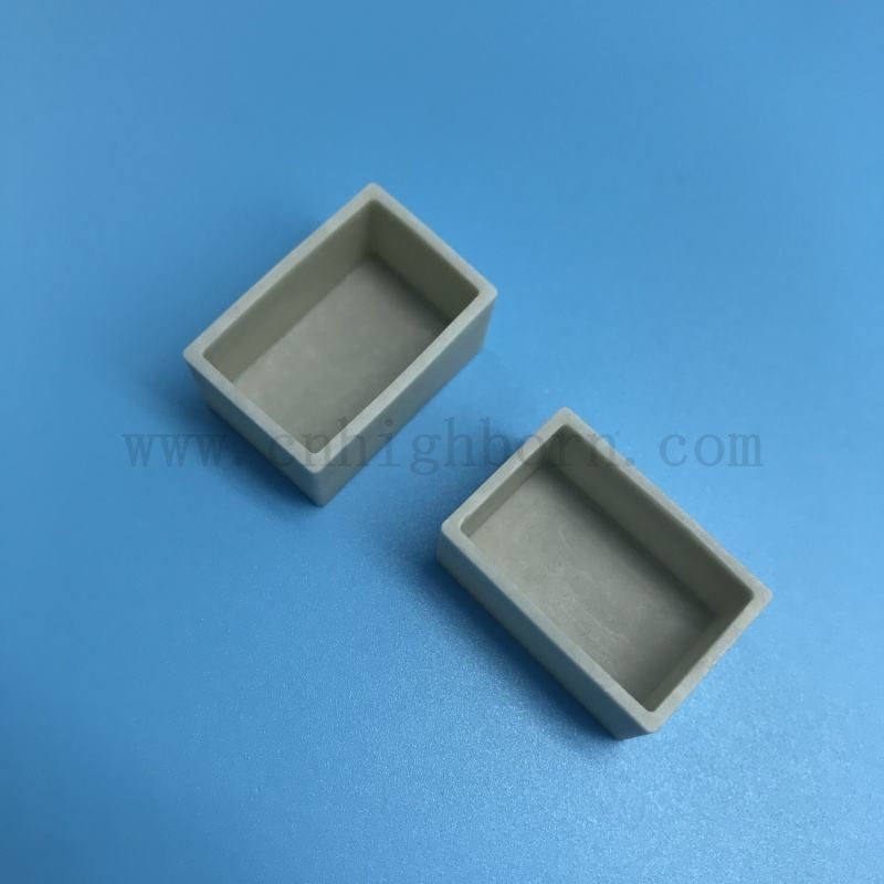 Cylindryczna wkładka tygla o wysokiej przewodności cieplnej z azotku glinu / kubek ceramiczny / garnek AlN do topienia 