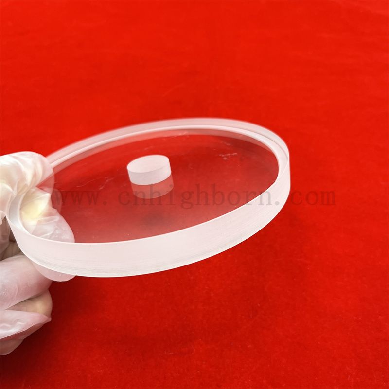 Głębokość w wysokiej temperaturze okrągła szklana szklana kwarcowa płyta z otworem