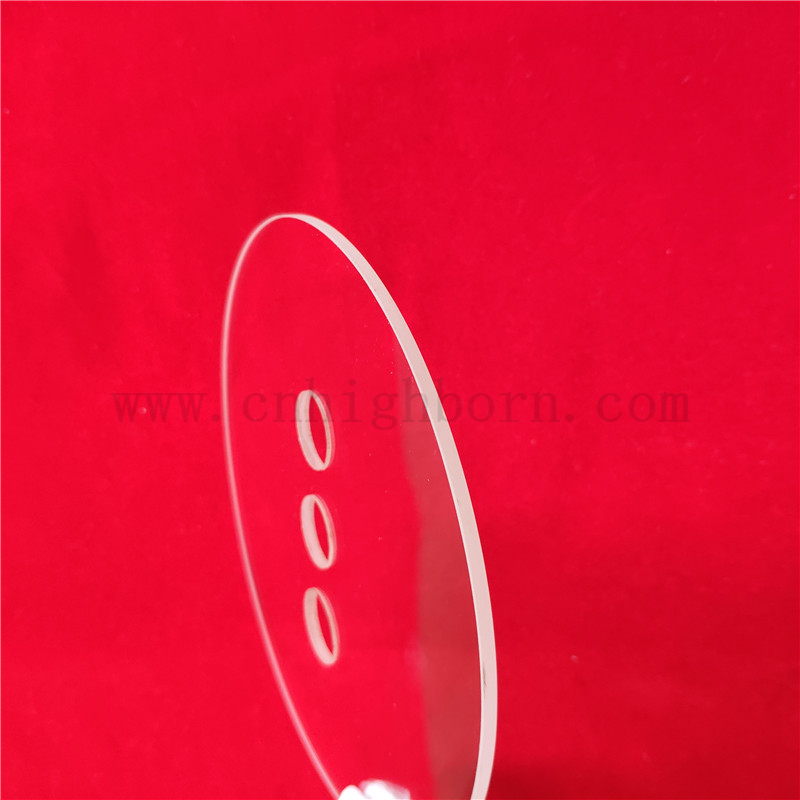 Obiektyw optyczny perforowany przezroczystą kropkę kwarcową jgs1 UV