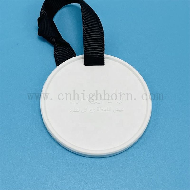 Niestandardowe wytłoczone logo dyfuzor wiszący zapachowy kamień z wstążką