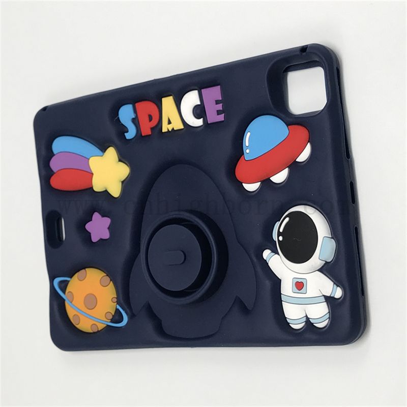 Fabryka hurtowa silikonowa guma Silikonowa Śliczna kreskówka tabletka ochronna dla iPad silikonowa guma urocza kształt obudowa ochronna na iPada 10 cali