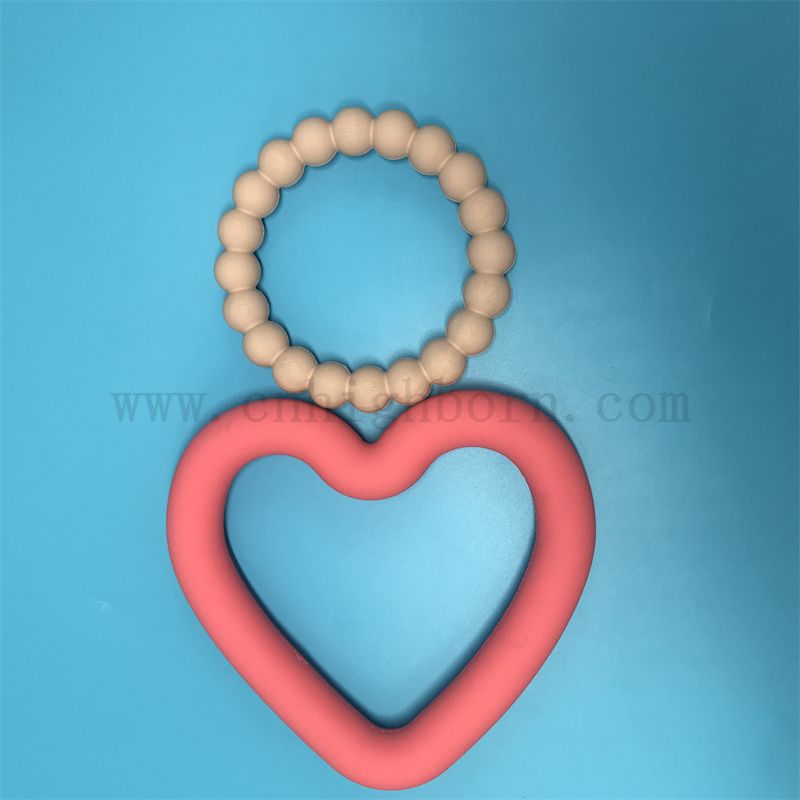 Silikonowe zęby gumowe zębów mielą zabawka żywności odporna na gryzący silikonowy pierścień gumowy