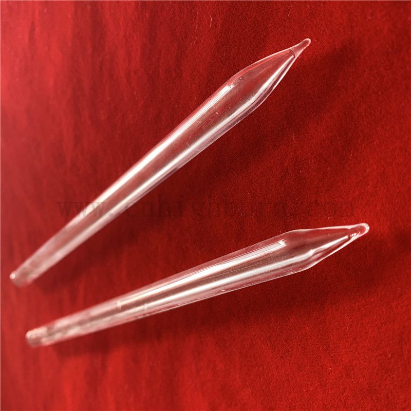 Odporność na ciepło przezroczystość rurki o wysokiej czystości kwarcowej rurka krzemionkowa szklana rura z końcami punktów