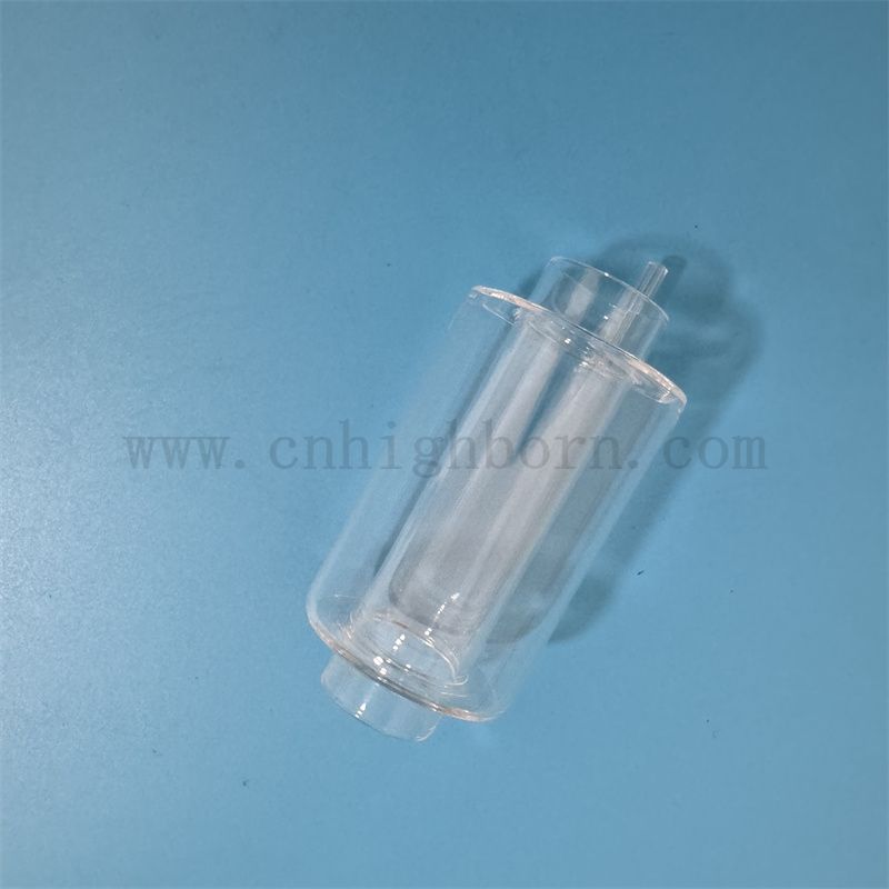 Dostosowywany podwójnie warstwy podwójnej warstwy cieplnej i korozji przezroczystą rurkę szklaną kwarcową