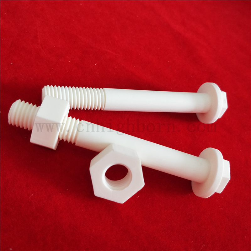 Dostosowana śruba śruby sześciokątnej M6 Izolacja nakrętki AL2O3 śruba ceramiczna