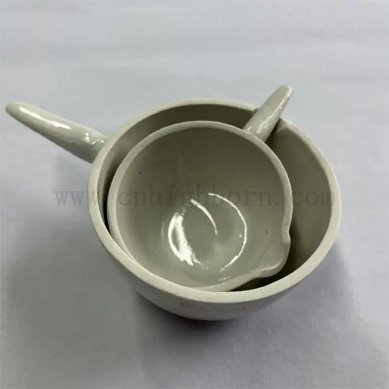 Laboratoryjna porcelanowa lotna danie ceramiczne parowanie z wylewką