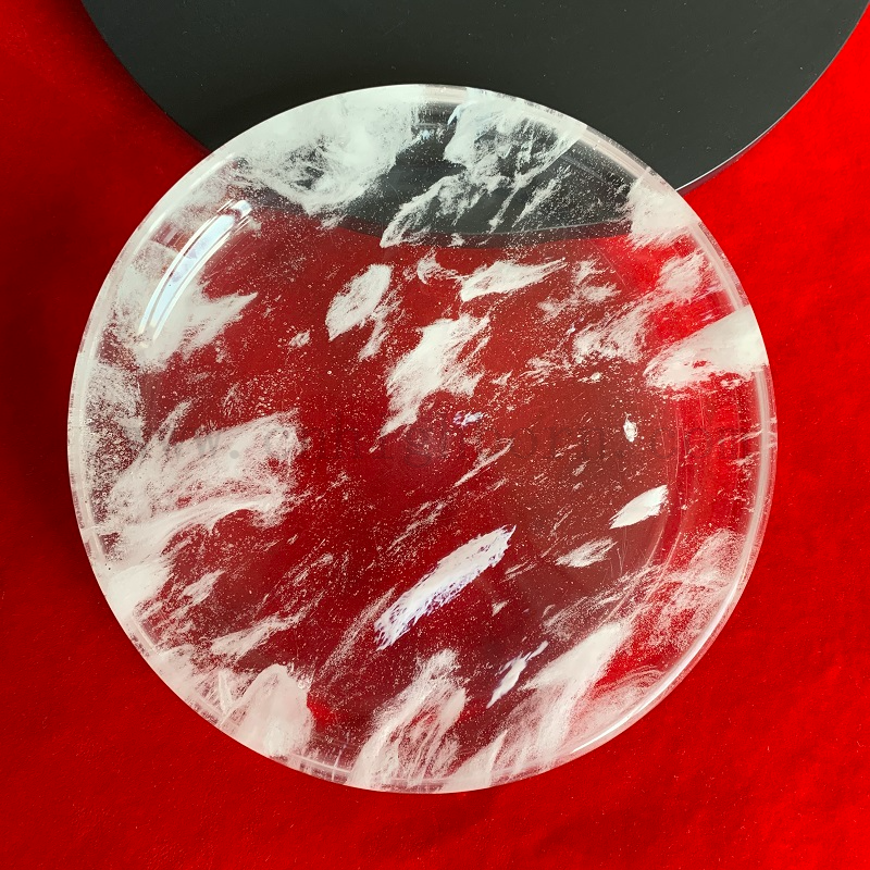 Okrągłe kwarc grillowy kryształowy szklany szklany płyta kwarcowa