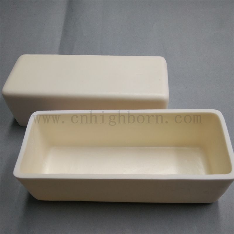 Odporność na wysoką temperaturę AL2O3 Ceramiczna łódź spalania aluminiowa porcelanowa topnienie tygla