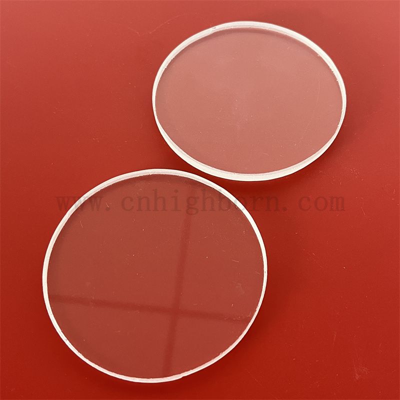 Przezroczysta czystość przezroczysty kirle krzemionkowy szklany panelu okrągły dysk kwarcowy
