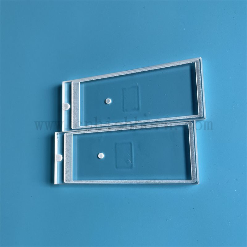 Głębokie przetwarzanie prostokątny przezroczysty kwarcowy panel z nudnym laserem