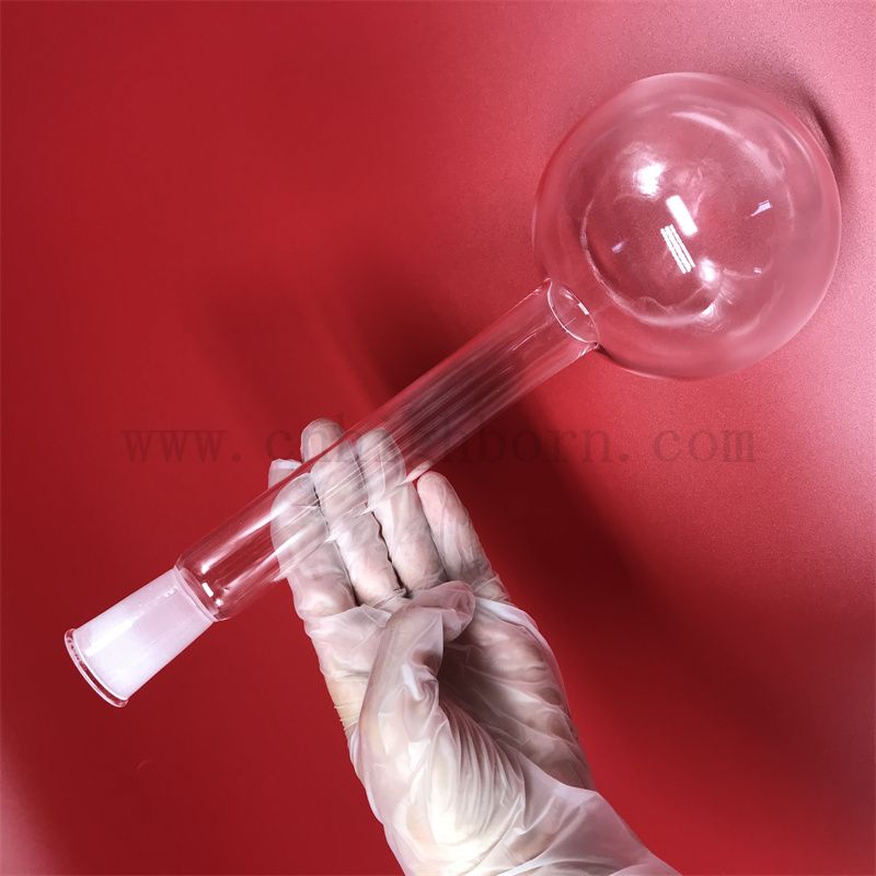 Przezroczysta długa szyja kwarc szklany okrągłe dolne kolba 500 ml