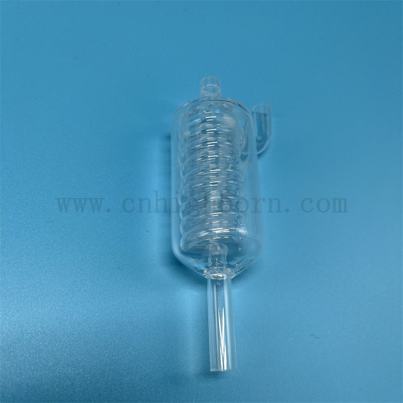 Dostosowywanie Wysokiej temperatury Przezroczysta kwarcowa rura szklana przezroczona rura skraplacza krzemionkowa.