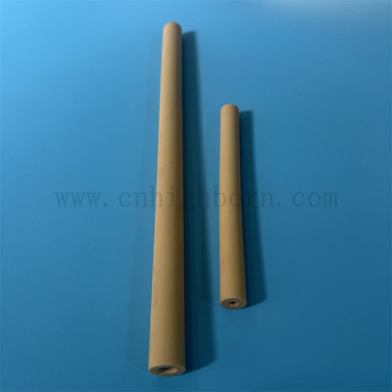 Trwała rurka ZrO2 wzmocniona magnezem, żółta rurka ceramiczna z tlenku cyrkonu