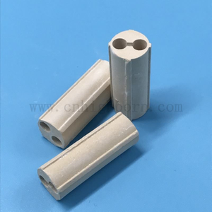 Dostosowana rura izolacyjna z ceramiki MgO z tlenku magnezu z 2 otworami