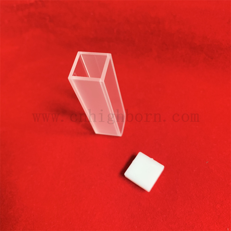 Laboratoryjne okrągłe dolne standard Q104 Optyczne szklane ogniwo przepływowe 3,5 ml spektrofotometr kwarcowy szklana kuweta