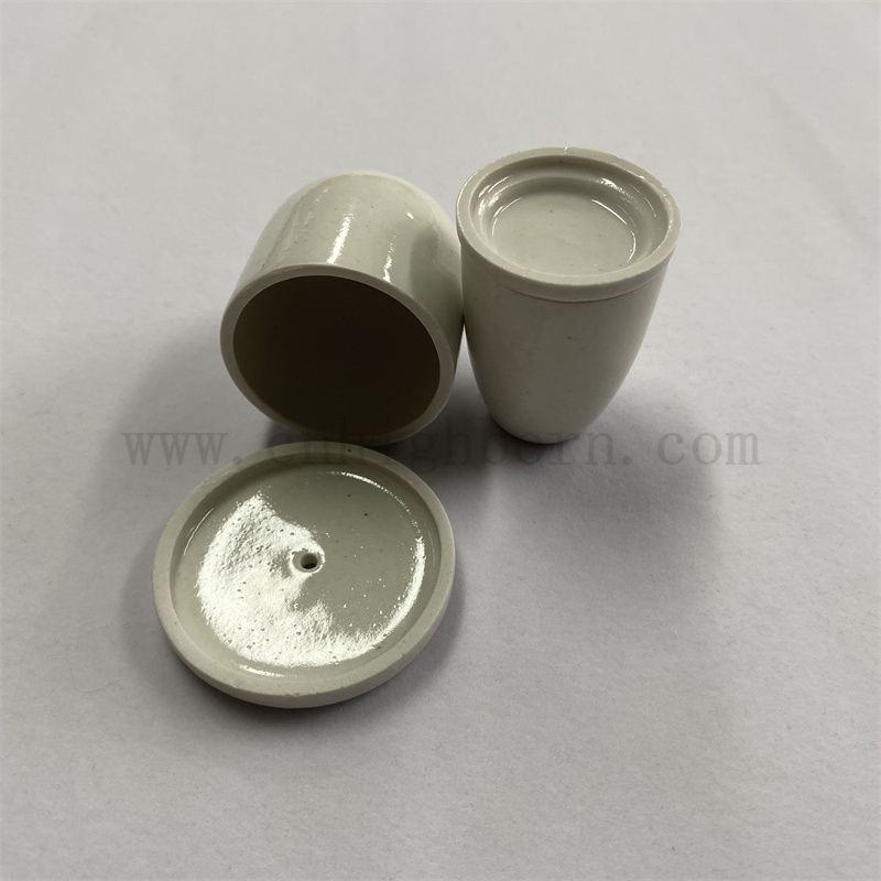 Laboratoryjne szklające wskaźniki G porcelanowy tygla do analizy chemicznej doniczka ceramiczna z pokrywką