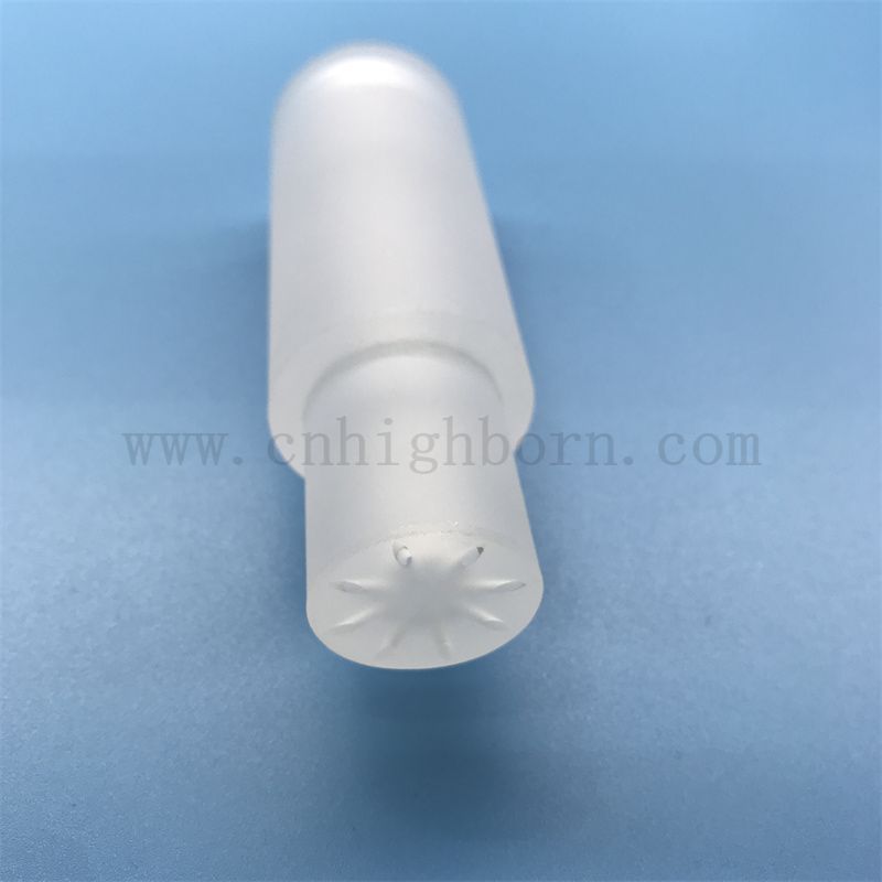 Odporność na ciepło Półpersonalizowana kwarcowa rurka szklana z wierceniem laserowym