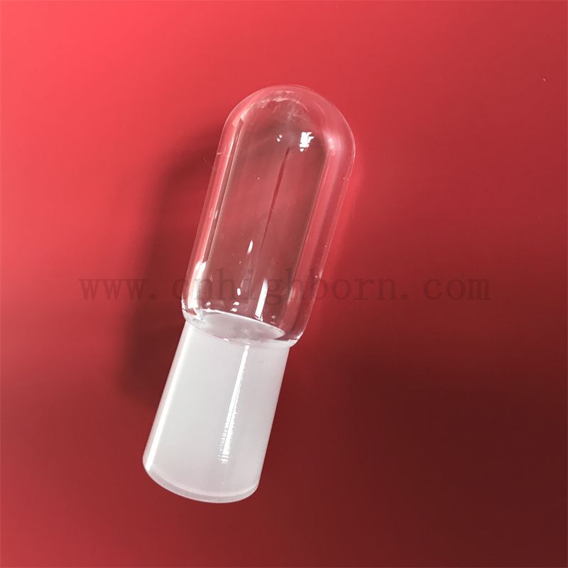 Przezroczystość odporności na ciepło, dostosowana kwarcowa krzemowa szklana rurka z okrągłym dnem i matowymi ustami