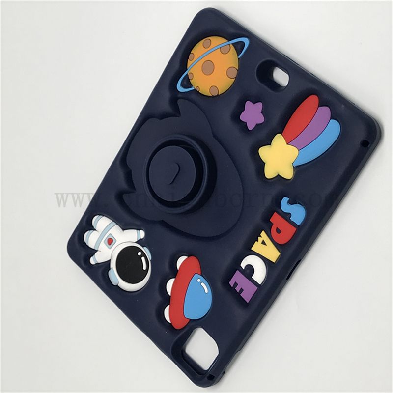 Fabryka hurtowa silikonowa guma Silikonowa Śliczna kreskówka tabletka ochronna dla iPad silikonowa guma urocza kształt obudowa ochronna na iPada 10 cali