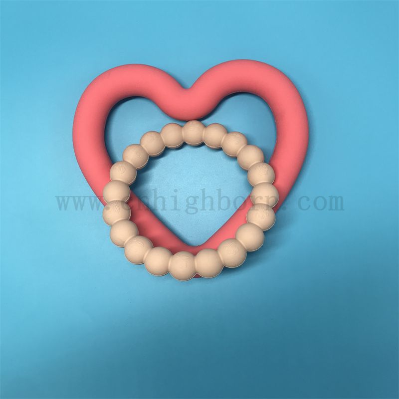 Silikonowe zęby gumowe zębów mielą zabawka żywności odporna na gryzący silikonowy pierścień gumowy