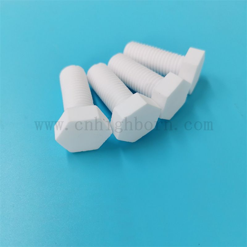 Dostosowany 95% glinu ceramiczna nakrętka śruby M10 Al2O3