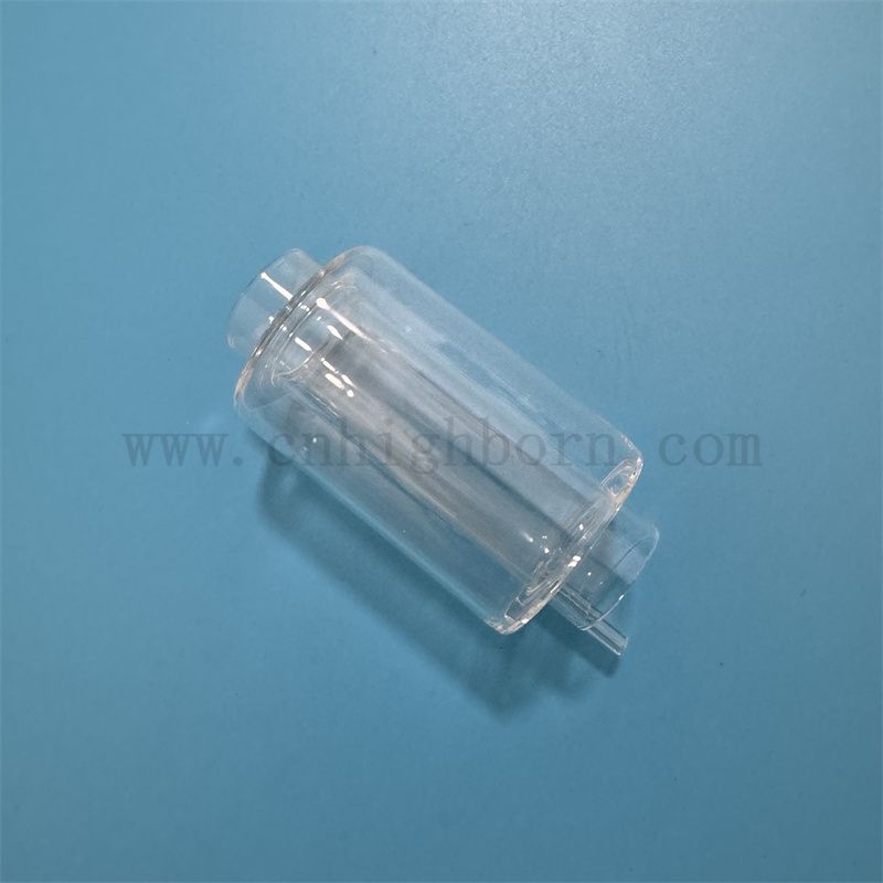 Dostosowywany podwójnie warstwy podwójnej warstwy cieplnej i korozji przezroczystą rurkę szklaną kwarcową