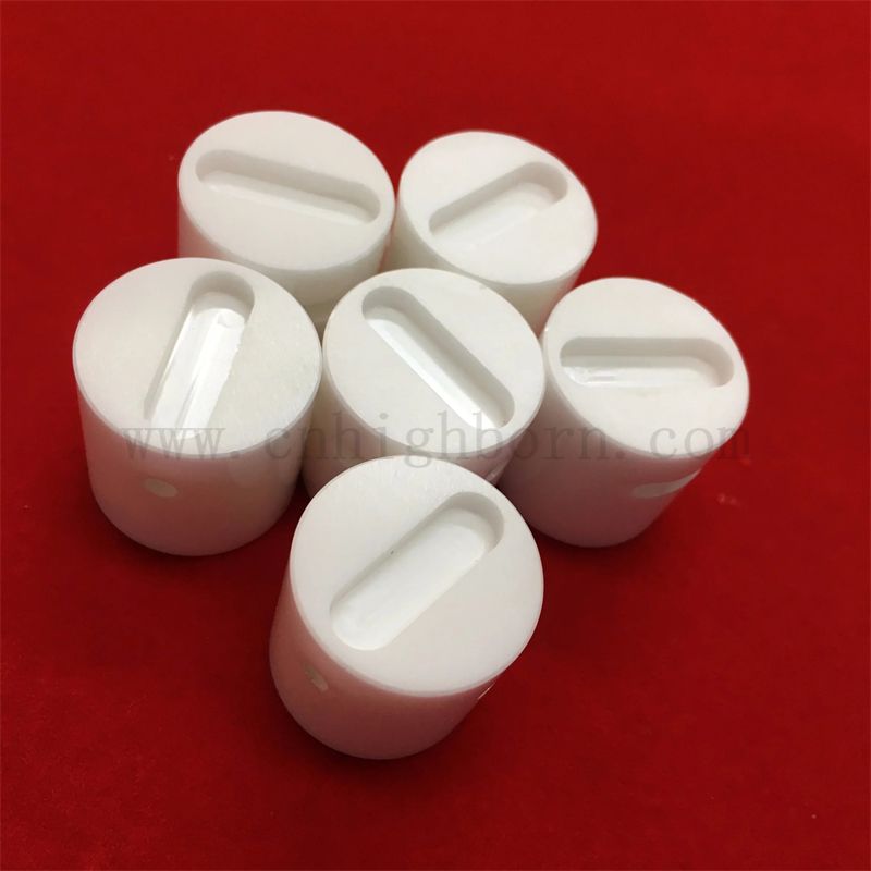 Precyzyjna obrabiana zro2 obrabia cyrkonia ceramiczna rowkowana pręt