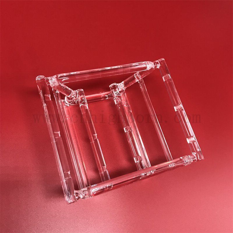 Dostosowywany przezroczysty odporny na ciepło, połączony kwarcowa łódź kwarcowa