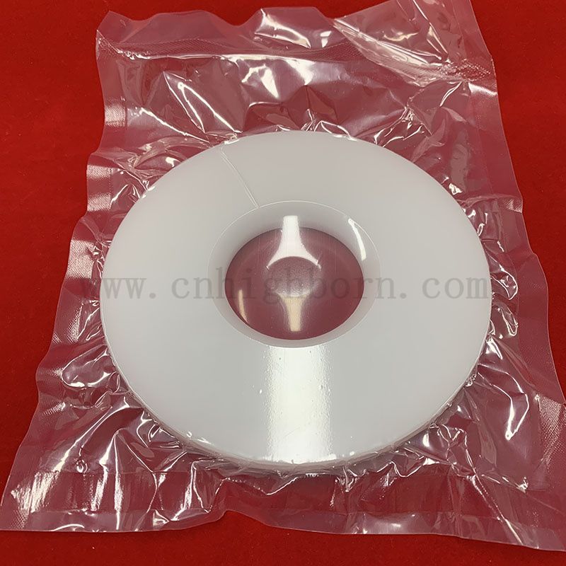 Nieprzezroczysty pierścień krzemionki odporności na korozję Mleczny biały kwarcowy kołnierz szklany