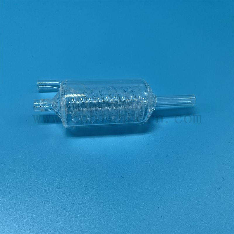 Dostosowywanie Wysokiej temperatury Przezroczysta kwarcowa rura szklana przezroczona rura skraplacza krzemionkowa.