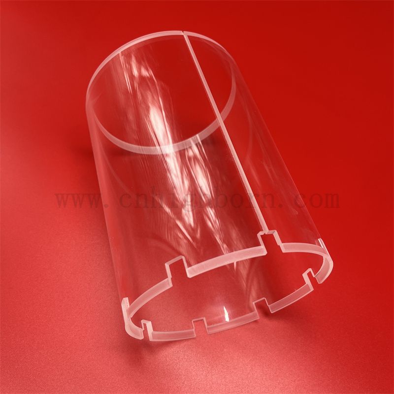 Wysokiej jakości dostosowany kształt przezroczona krzemionka kwarcowa szklana rurka