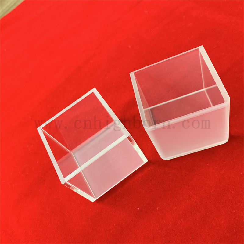 Laboratoryjne szklane towary przezroczyste kwarcowe komórki przepływowe widzialny spektrofotometr Lovibond kwarc szklana kuwetka