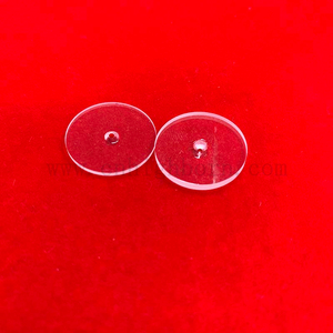 Cienki, przezroczysty, okrągły wziernik o grubości 0,1 mm, używany polerowany talerz kwarcowy 