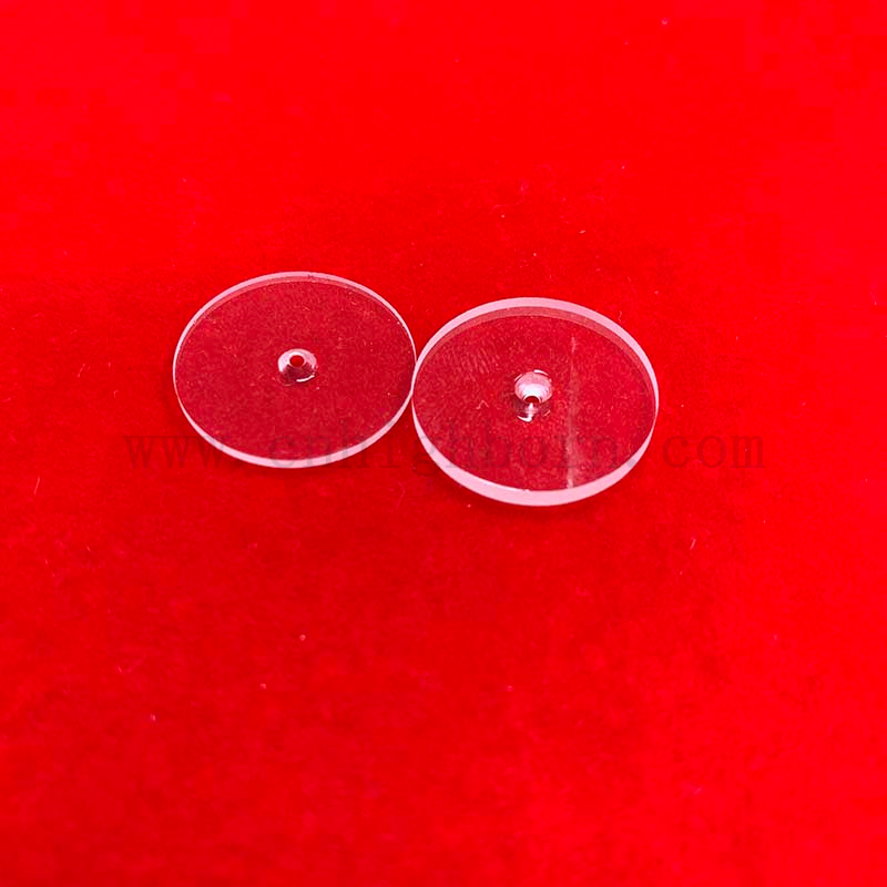 0,1 mm cienkie, przezroczyste okrągłe szklane szklanki z wypolerowaną płytką kwarcową 